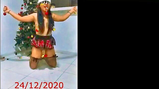 porn movie, hd sex, homemade latina - a christmas themed porn video featuring a latina actress in a humiliating scenario