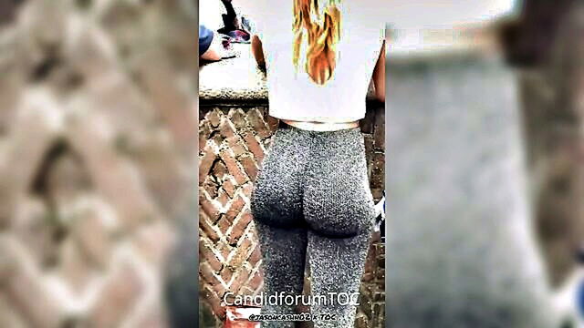 alabaster skinned pawg babe flaunts her tight derriere in leggings available for free viewing on xhamster : Pawg