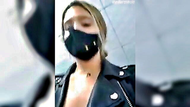 Sara - hd video of saras wet play at the bus station in xxx video 94