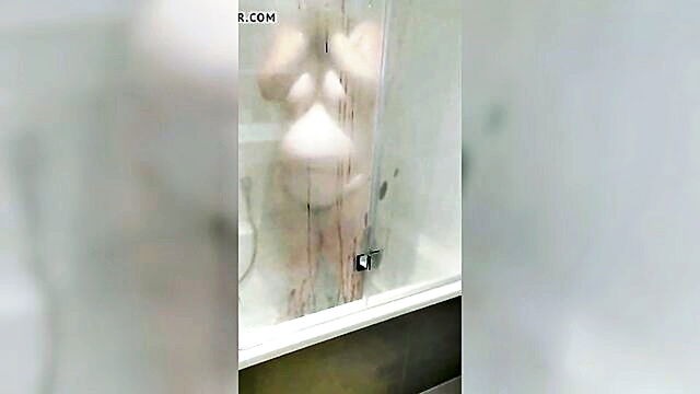 bbw, big butt, dutch - amateur bbw wifes steamy shower solo show