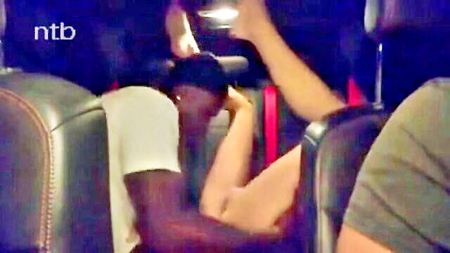 cheating, bbc, car - interracial couple enjoys public car ride and cuckolding