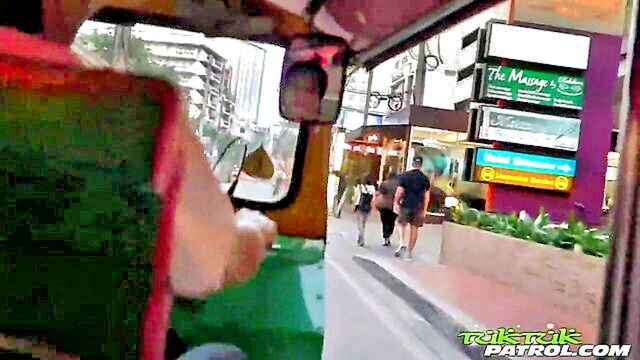 thai beauty experiences creampie in tuktukpatrol video : TukTuk Patrol