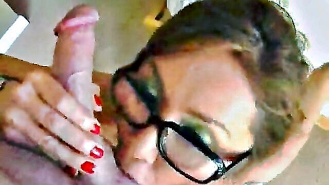 facial, cum, cumshot - asian secretarys intense titjob and pov blowjob with cum and facial