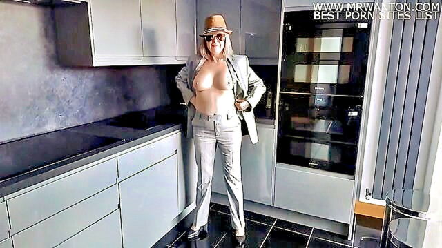 porn movie, porn video, mature porn - debbie cooks up sexual desire in the kitchen a british wife and mature video