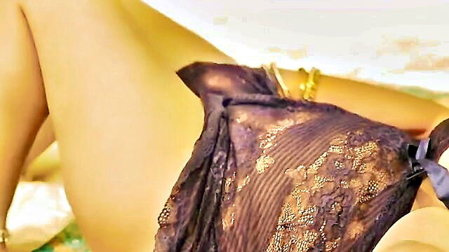 indian, bbw, asian - mature and muscular indian wife shows off her big but in closeup