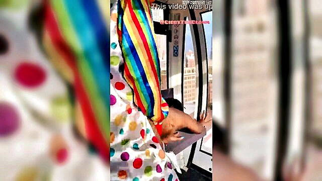 gibby the clown performs intense public sex with an ebony teen in atlanta : Gibby The Clown