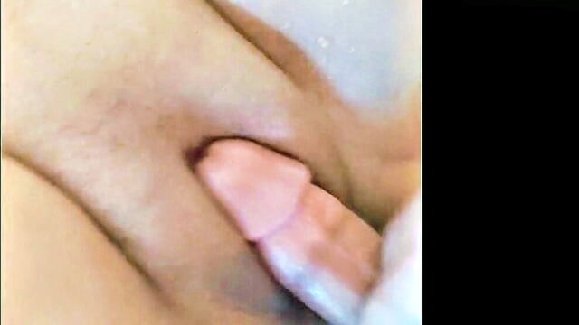 Rose - shaved and amateur mexican beauty rose gets anal toy on camera
