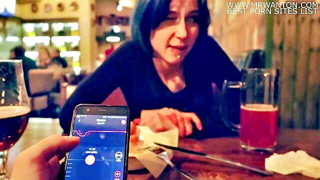 i led my step sister to an orgasm using a vibrator at a public bar verified couple real orgasm amateur : Public Agent