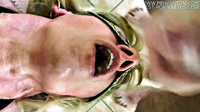 french, big dick, blonde - wifes deep oral skills end with facial finish and a playful spanking