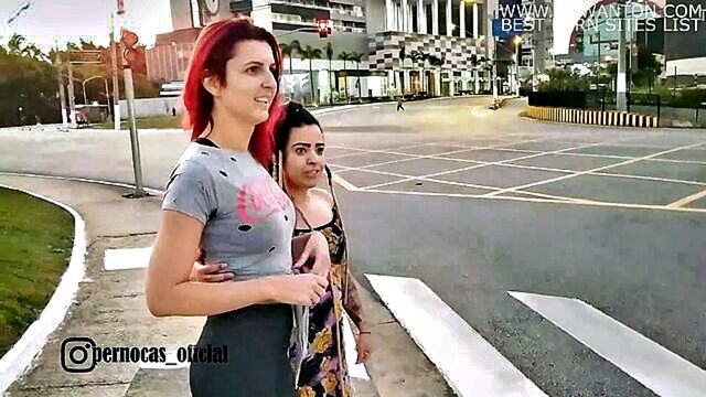 Pernocas - two mischievous women strip down on the street and stumble upon themselves near a shopping plaza   includes pernicious acts emi rippi creampie and a sensual encounter
