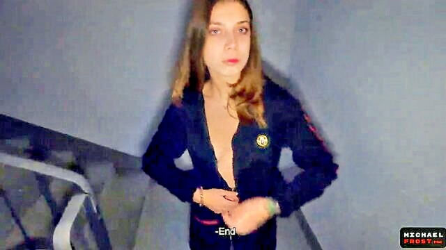 public staircase pov sex video