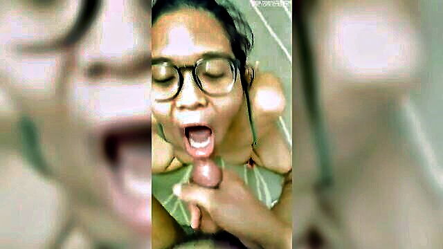 malaysian, arab, blowjob - malaysian beauty with big natural boobs takes a deepthroat
