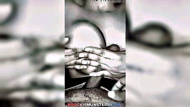 home video of a stunning black woman with nice breasts getting a handjob : Koockiemunstermedia