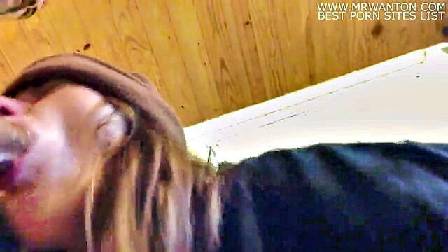 cumshot, cum, teen - big dick teen practices oral skills on camera