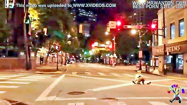 milf, cock, hardcore - a circus performer receives oral sex in the open air of atlanta