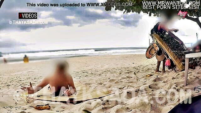 milf, exhibitionism, amateur - naughty beach encounter with a hot wife flaunting her assets
