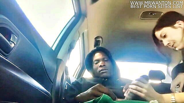 blowjob, amateur, babe - young teen gives a car blowjob and swallows cum