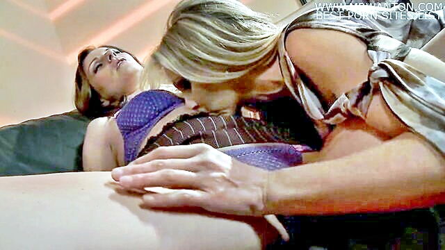 Samantha Ryan - two hot milfs indulge in lesbian sex and pussy licking Must not fap