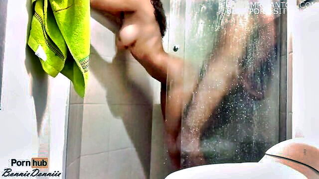 teen, blowjob, amateur - teen girl gives a blowjob in the shower