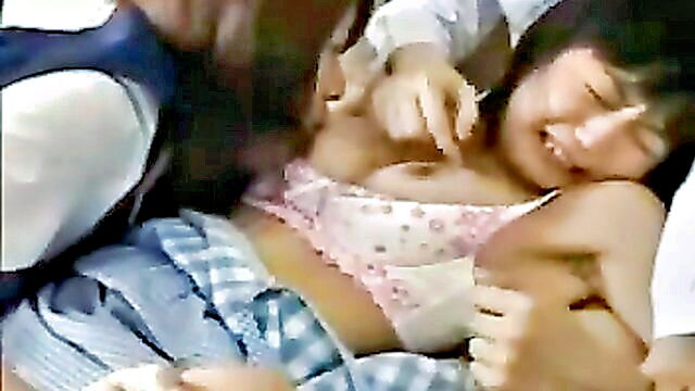 asian, censored, lesbians - censored asians school bullies get a steamy house call in this porn video