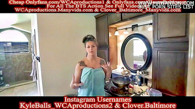 Clover Baltimore - clover baltimore a busty milf with a big butt indulges in a passionate shower session with her sons friend My Friends Hot Mom