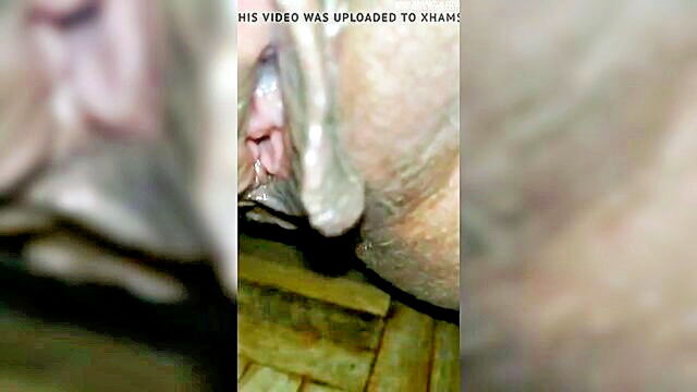 brunette milf enjoys showering and rubbing her big clit to orgasm : Holed