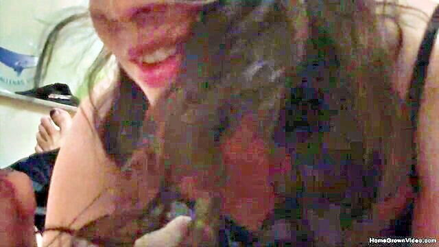 Self Shot - a charming partner gives oral pleasure before having their unshaven private area penetrated HomeGrown Videos