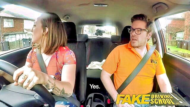 fake driving school big tits spanish sex