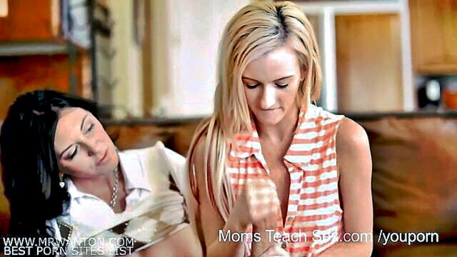 a stepsons first sexual encounter with his stepmom in a free video on youporn : Moms Teach Sex