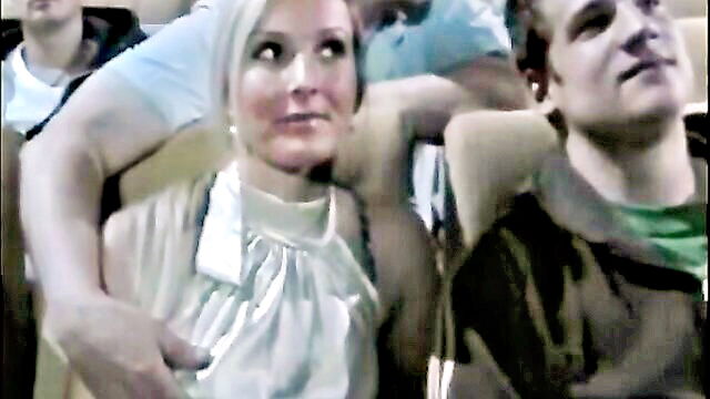 european chick nikki silver gropes her breasts and nipples in public : ss1