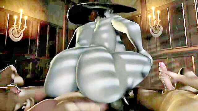 anime, big tits, cartoon - sensual alcina dimitrescu hentai video with xxx scenes and gangbang