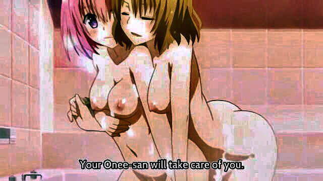 anime, cartoon, big tits - hd hentai video of cumming hard with bikini clad lesbians