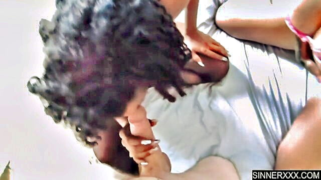 wild black porn threesome with throatpie and deepthroat orgasm
