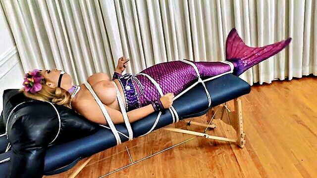 fetish, big tits, blonde - newly released extended video of carissa mermaid in bondage and bdsm   only on bdsmx