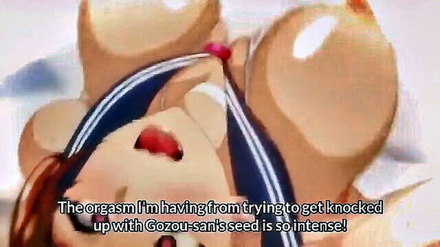 blowjob, milf, stockings - anime wife saves her husbands job by satisfying boss with her sexual skills