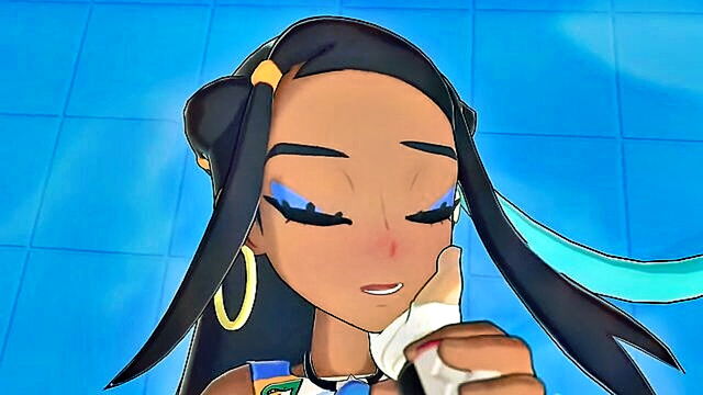 anime, big tits, cartoon - the brunette nessa enjoys watching hentai while riding her bike in public