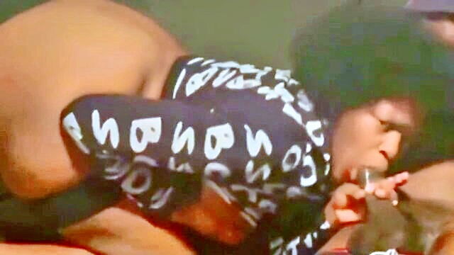 ebony milf with big tits gets her wet pussy pounded doggy style by a big cock