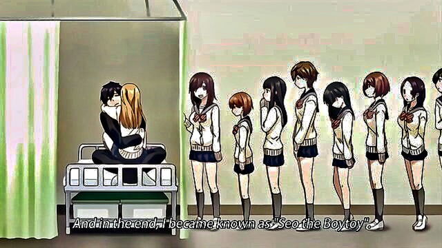 big tits, anime, cartoon - kissing and cuddling in anime porn video for free