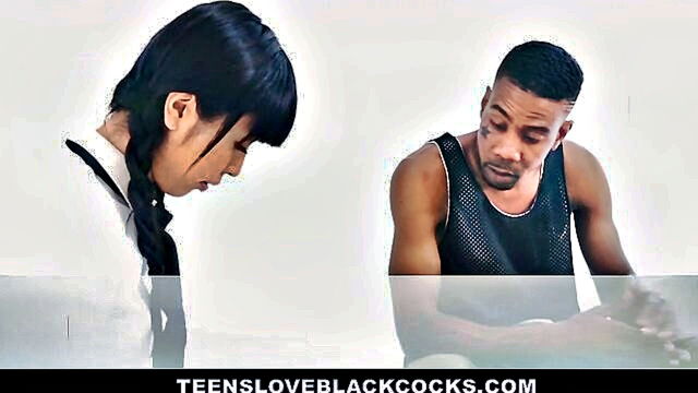 money, car, public sex - below the rim fresh asian teen explores a black shaft