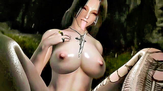 cartoon, anime, big tits - empress with big tits gets creampie in anime porn video