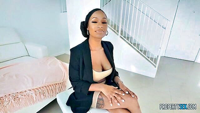 ebony, teen, black - my girlfriend with big breasts sells my property to my best friend