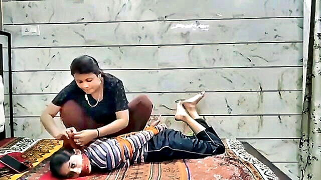 bdsm, amateur, fetish - teen girl from india bound and restrained