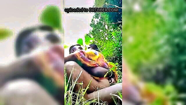 hardcore, indian, amateur - aunty gives a blowjob and gets fucked in the open