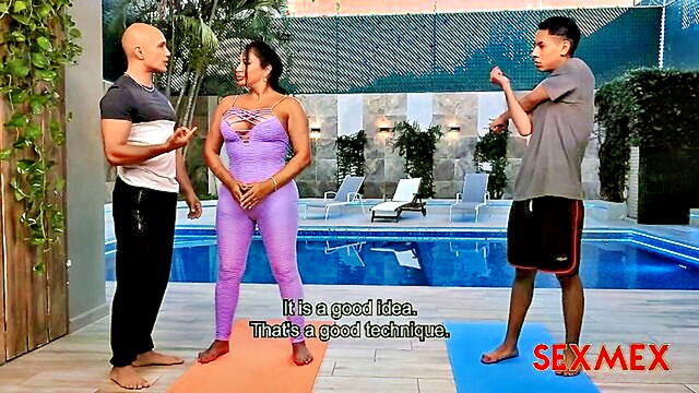 coach, hardcore, blowjob - steamy poolside encounter with busty latina milf galidiva seduced by a coach