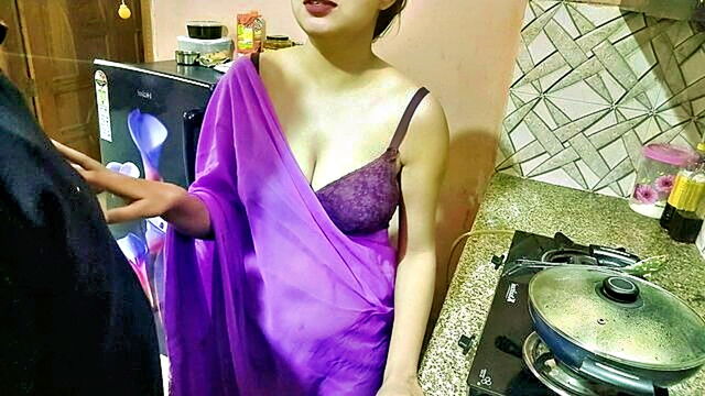 birthday surprise, desi, brother step sister sex - stepson discovers stepmoms secret desire and fulfills it on his birthday in the kitchen