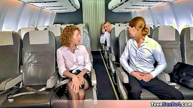 teen, orgy, group - vaudeville stars wild ride on the pleasure airlines sexbot