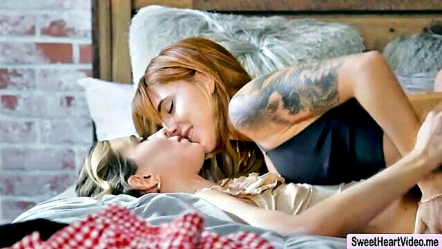blonde, beauty, babes - tattooed lesbians enjoy vaginal and anal pleasure with toys