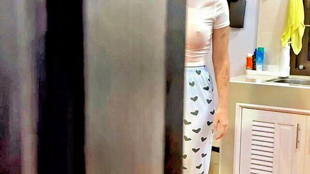 rub, cock rubbing pussy, clit rubbing orgasm - amateur fetishist rubbed and fondled by partner in nightie