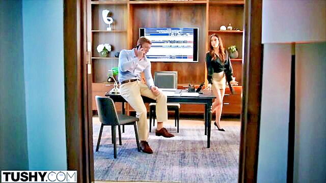 Oliver Flynn, Vanessa - vanessa a rear entry enthusiast successfully seduces her attractive co worker oliver flynn this video features intense anal action and reverse cowgirl positions Tushy