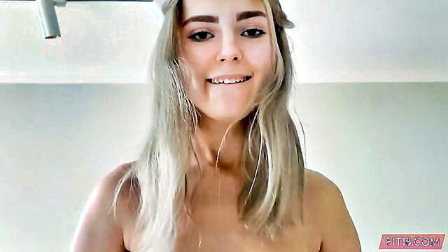 Eva Elfie - russian teen masturbates on camera for the first time